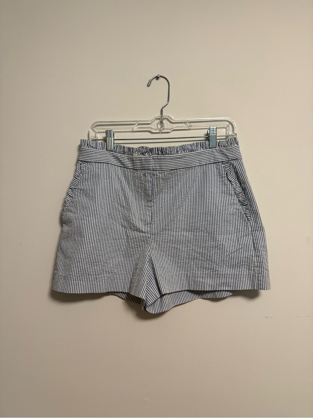 J Crew Striped Blue and White Women's Shorts